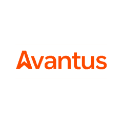 Advantus corporate logo on orange background for branding.