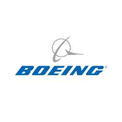 Boeing logo representing aerospace technology and aviation leadership.