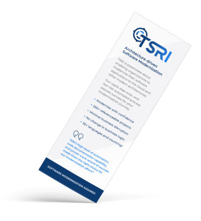 TSRI software modernization and automation solutions for efficient digital transformation.
