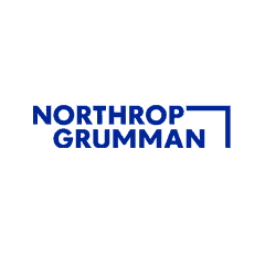 Northrop Grumman corporate logo on a blue background.