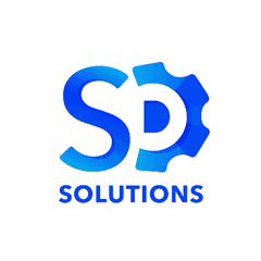 TSRI Solutions logo featuring a gear and the letters "SD" in blue.