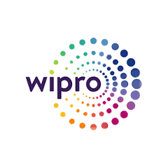 Wipro logo featuring a vibrant, multicolored circular pattern for brand recognition.