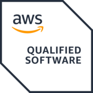 AWS qualified software badge for scientific research and bioinformatics applications.